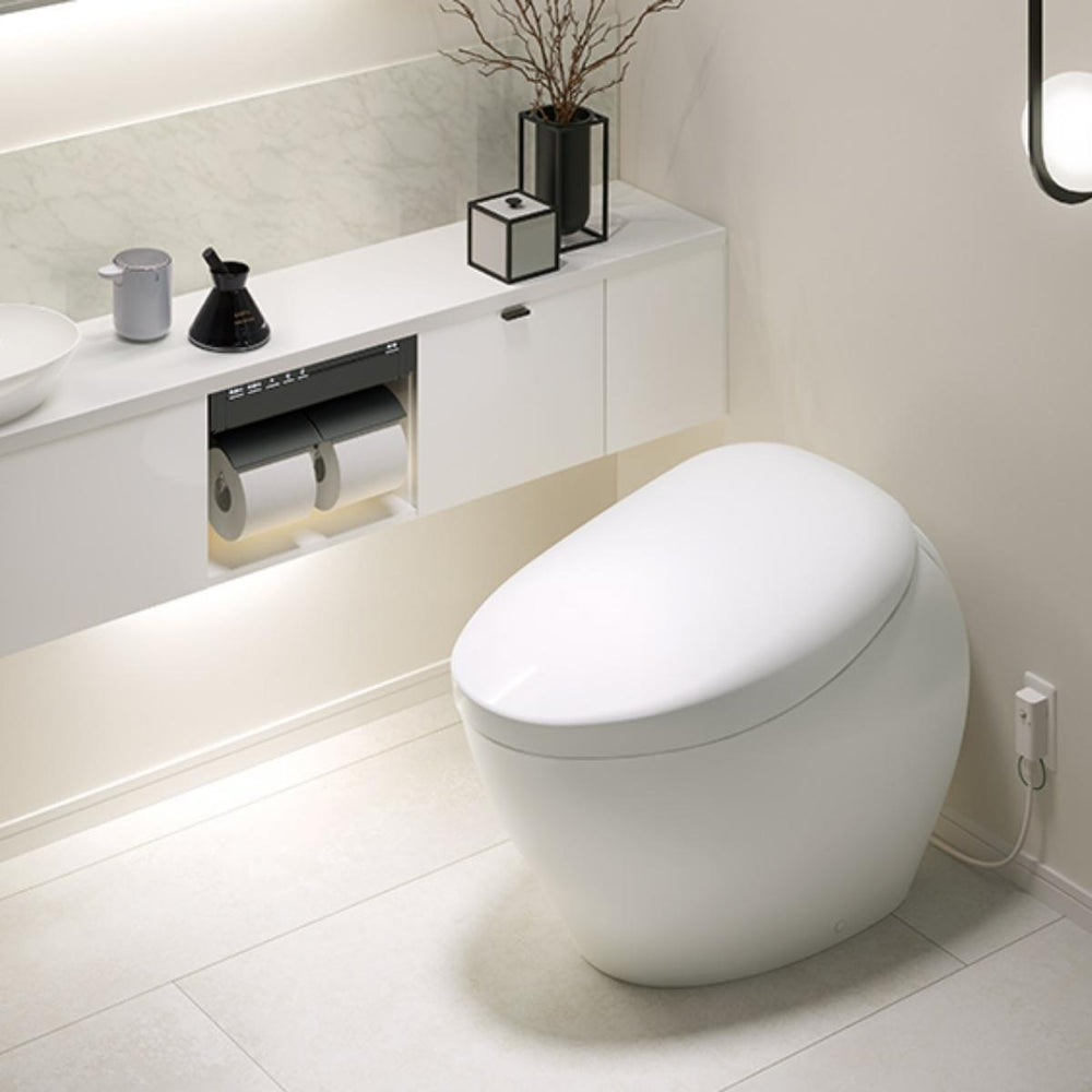 TOTO NEOREST NX I LUXURIOUS SMART TOILET GLOSS WHITE W/ SILVER REMOTE