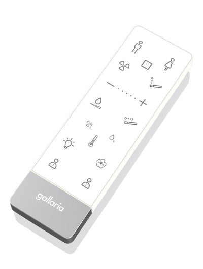 GALLARIA OMNI COMFORT RIMLESS WALL FACE PAN AND REMOTE BIDET PACKAGE GLOSS WHITE
