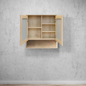 OTTI BYRON NATURAL OAK MIRROR SHAVING CABINET 750X800MM