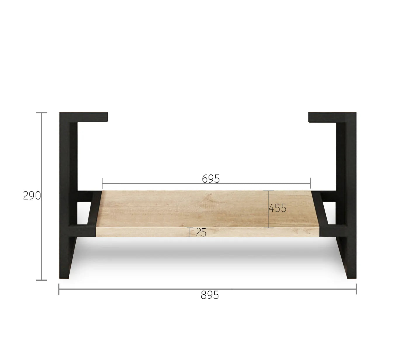 OTTI BYRON NATURAL OAK 900MM SINGLE BOWL FLOOR STANDING VANITY