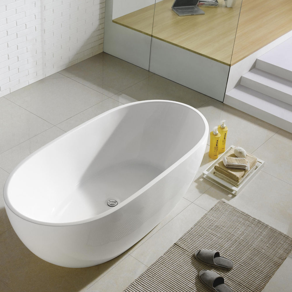 POSEIDON OLIVIA FREE STANDING BATHTUB MATTE WHITE (AVAILABLE IN 1400MM AND 1700MM)
