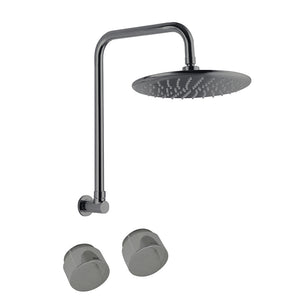 LINKWARE LOUI GOOSENECK SHOWER SET 260MM BRUSHED NICKEL