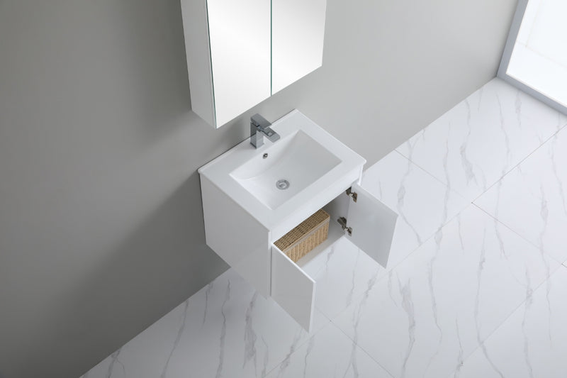 POSEIDON P64 WHITE 600MM WALL HUNG VANITY
