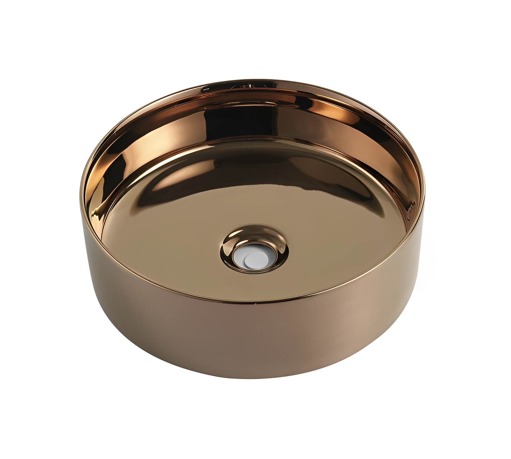 POSEIDON FINE CERAMIC BASIN ROSE GOLD 355MM