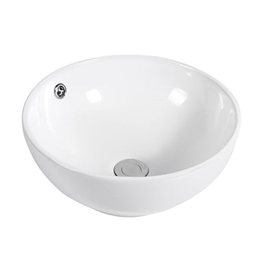 POSEIDON ABOVE COUNTER BASIN GLOSS WHITE 380MM