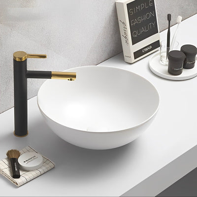 POSEIDON FINE CERAMIC BASIN MATTE WHITE 405MM