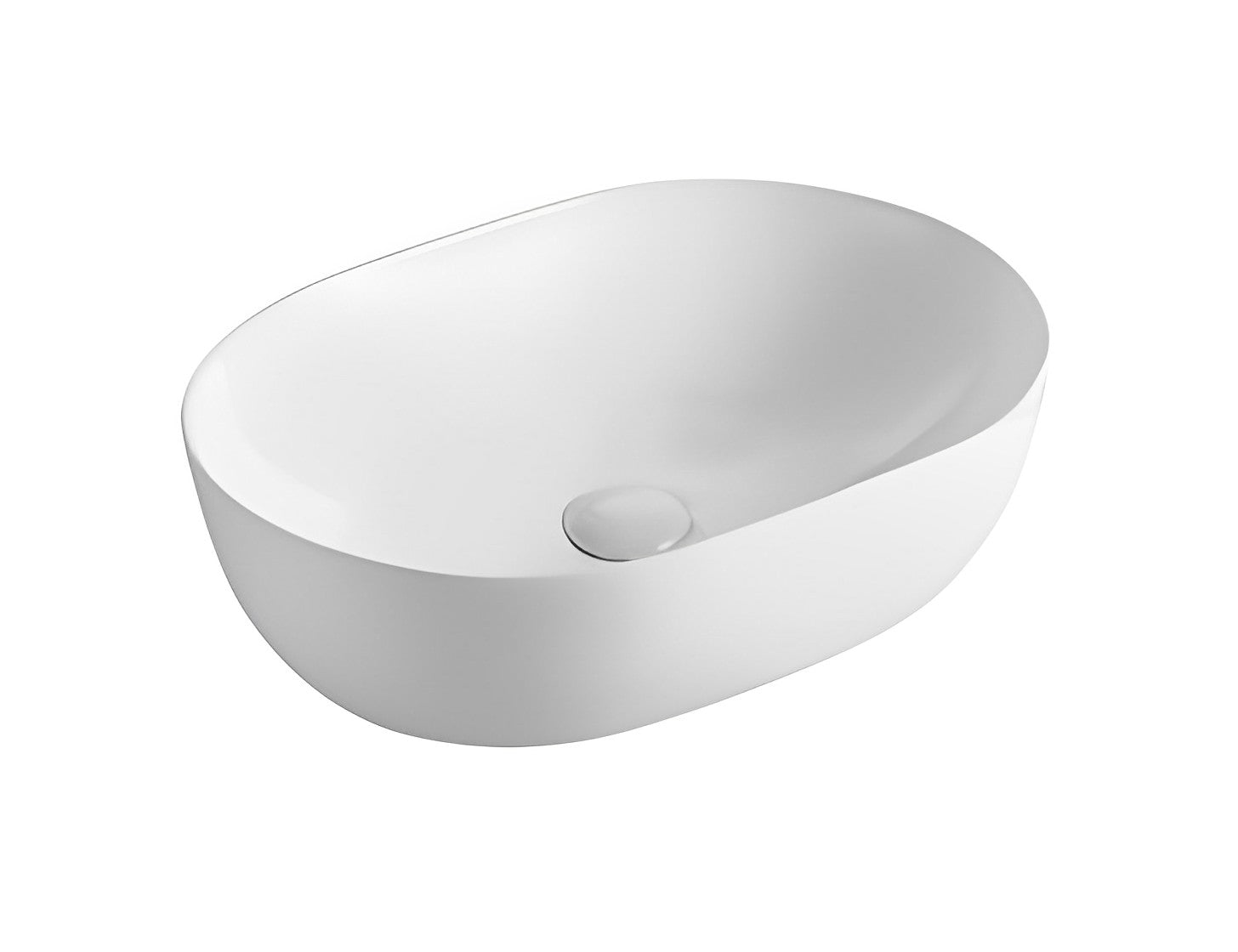 POSEIDON FINE CERAMIC BASIN ULTRA SLIM GLOSS WHITE 490MM