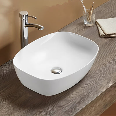 POSEIDON FINE CERAMIC BASIN ULTRA SLIM GLOSS WHITE 505MM