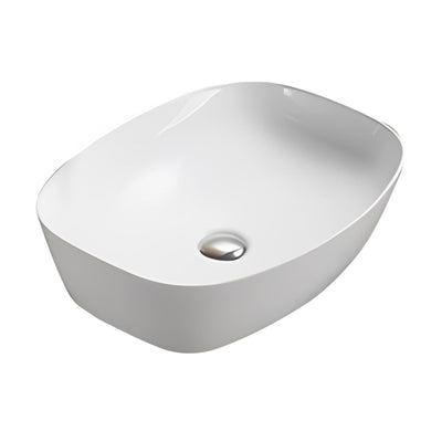 POSEIDON FINE CERAMIC BASIN ULTRA SLIM GLOSS WHITE 505MM