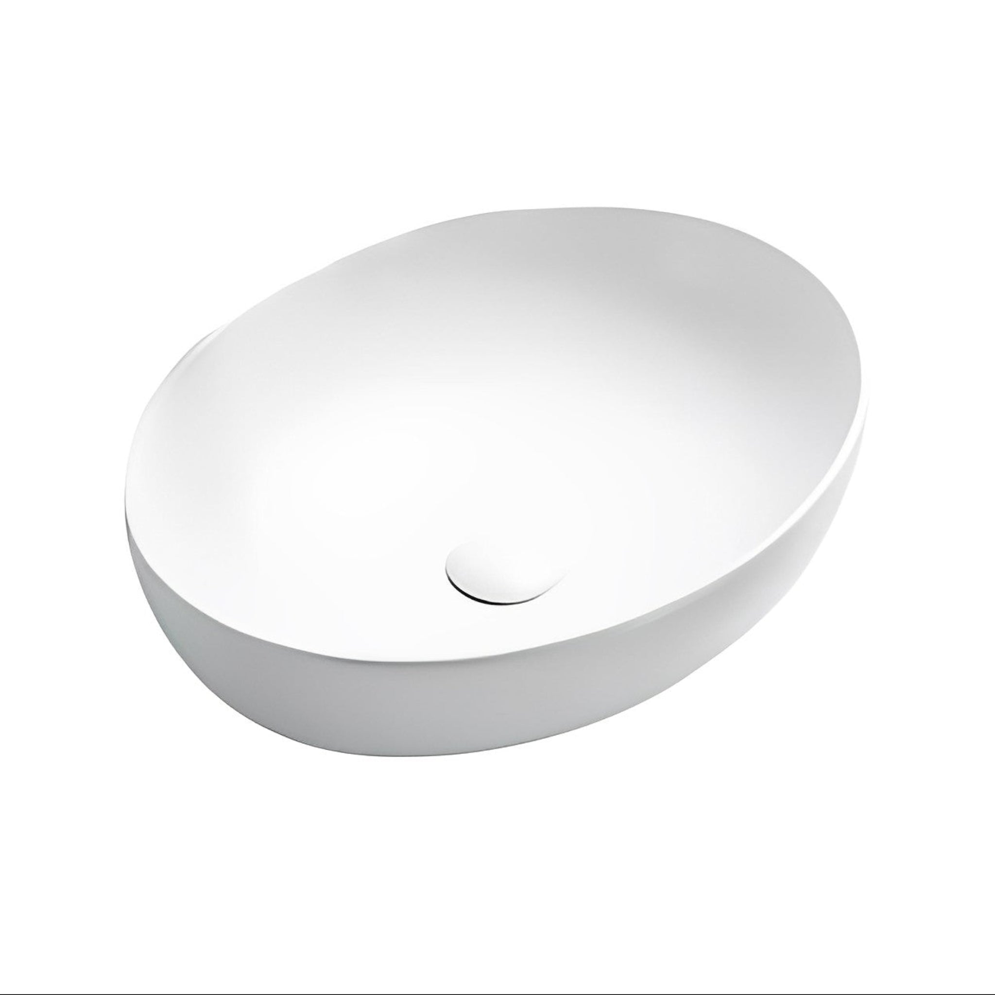 POSEIDON ABOVE COUNTER CERAMIC ART BASIN MATTE WHITE 520MM