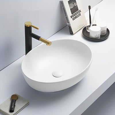 POSEIDON ORIA ABOVE COUNTER BASIN MATTE WHITE 520MM