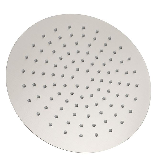 INSPIRE PAVIA STAINLESS SHOWER HEAD ROUND BRUSHED NICKEL 250MM