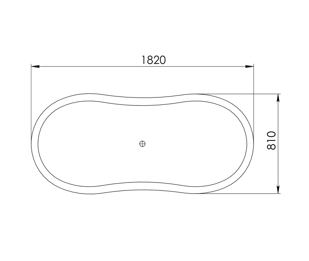 PIETRA BIANCA MANGO FREESTANDING STONE BATHTUB WITH CUSTOM COLOURS 1820MM