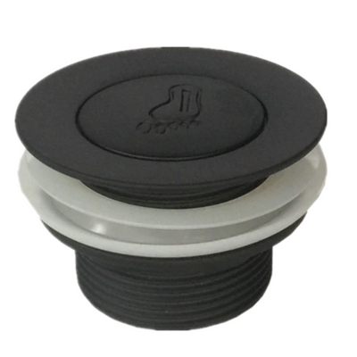 POSEIDON BATHTUB POP-UP WASTE NON-OVERFLOW MATTE BLACK 40MM