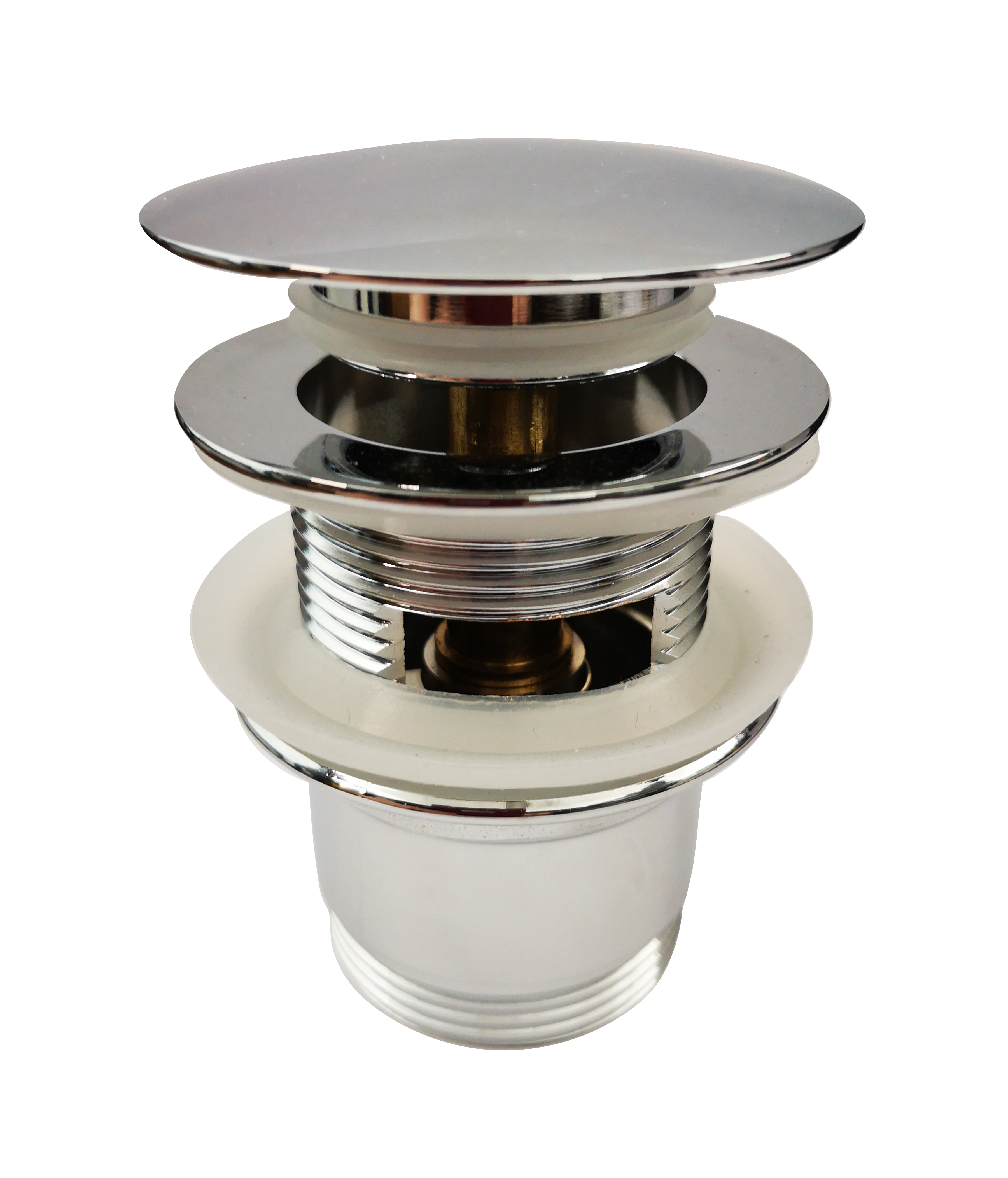 POSEIDON BATHTUB POP-UP WASTE OVERFLOW BRASS CHROME 40MM