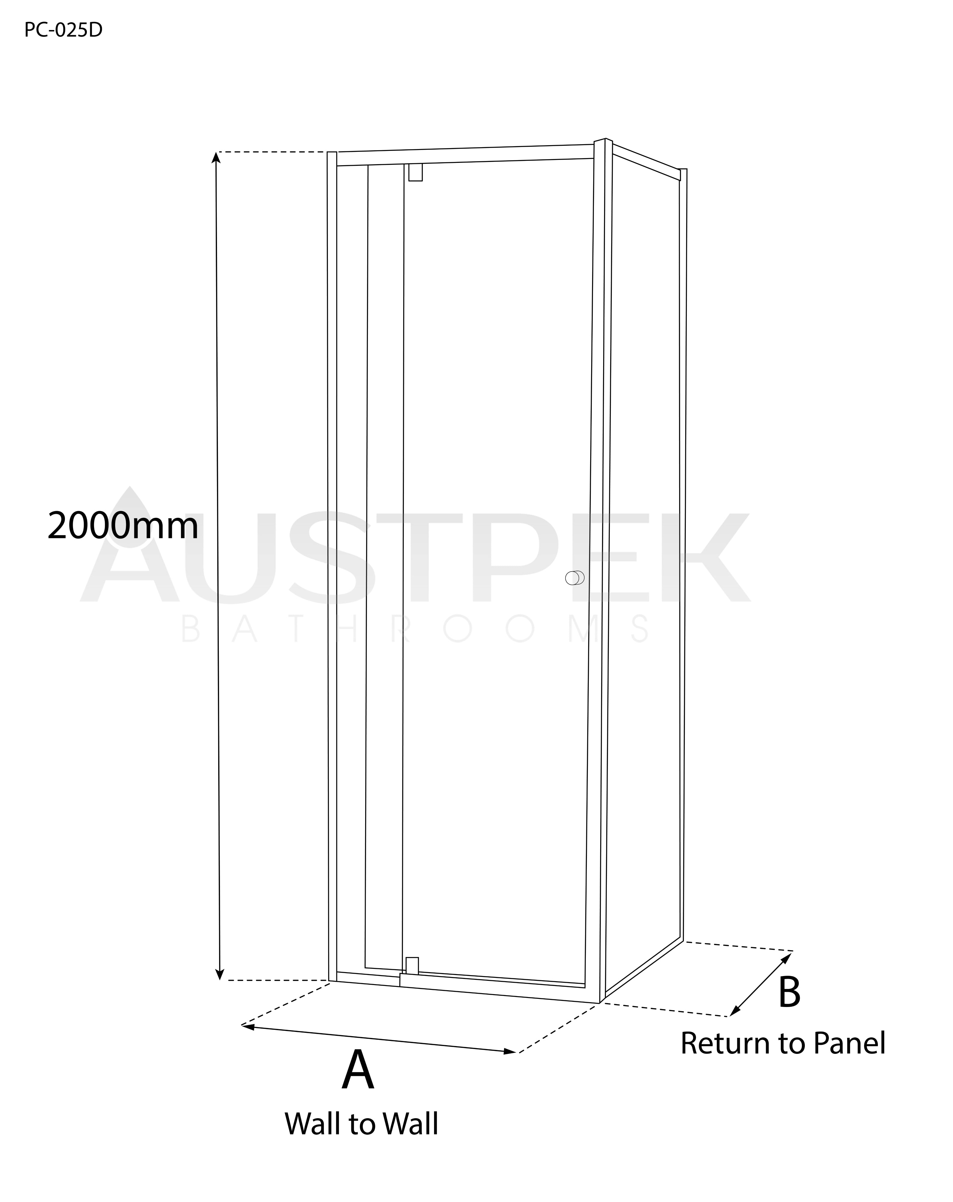 COVEY SEMI-FRAMELESS PIVOTAL DOOR CHROME