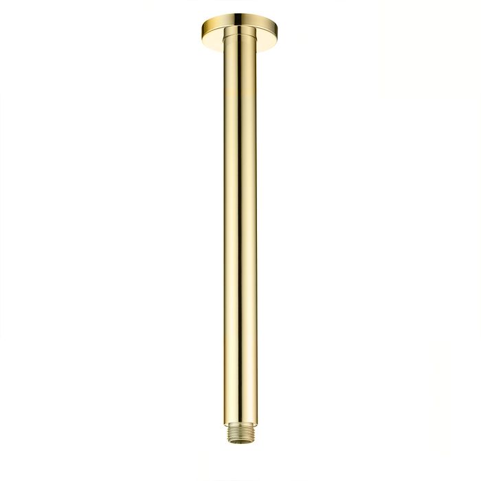 INSPIRE PAVIA CEILING SHOWER ARM ROUND BRUSHED GOLD 300MM