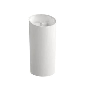 POSEIDON FREESTANDING ROUND CERAMIC BASIN GLOSS WHITE 960MM