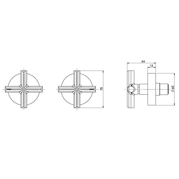 PHOENIX VIVID SLIMLINE PLUS WALL TOP ASSEMBLIES CHROME