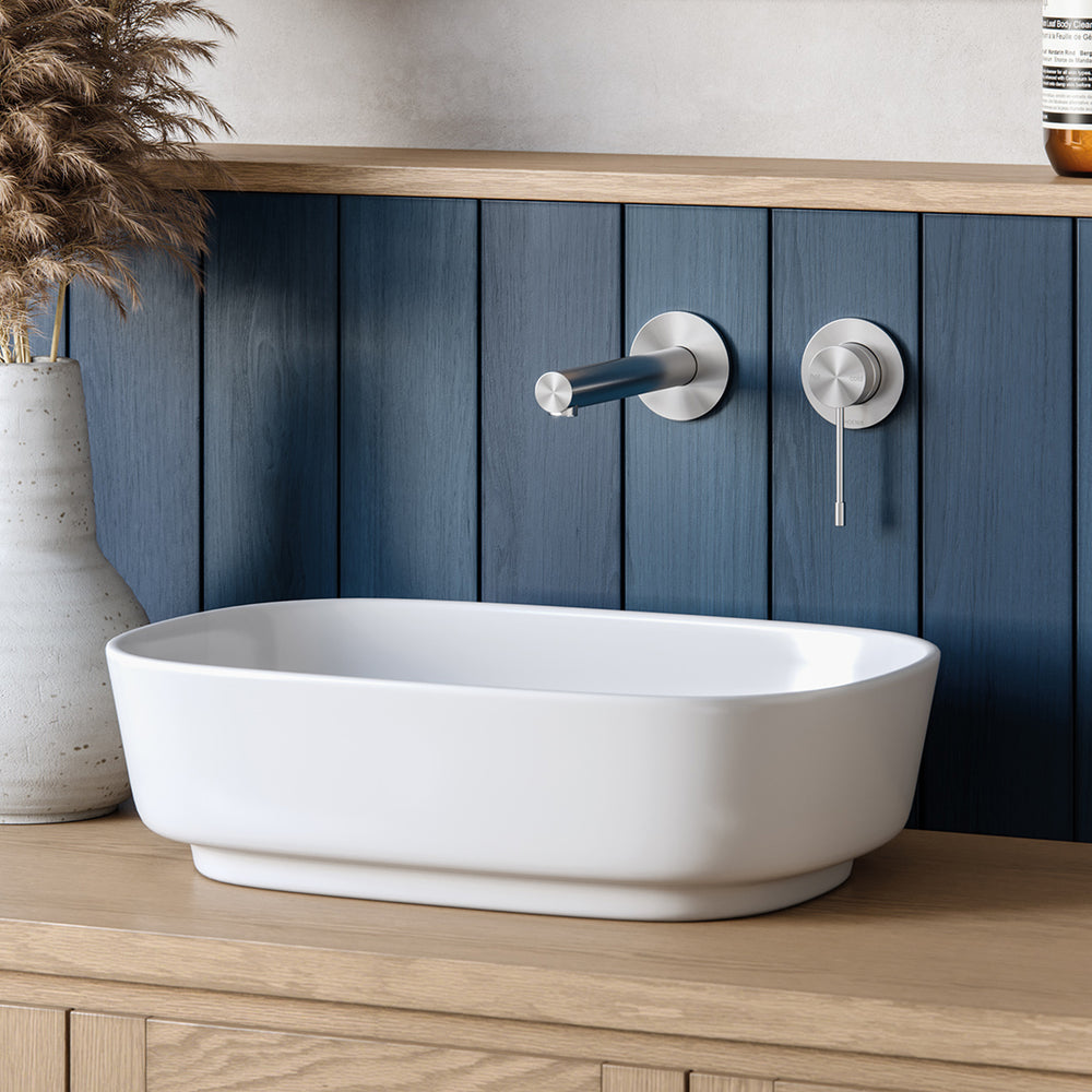 PHOENIX VIVID SLIMLINE SS 316 WALL BASIN / BATH OUTLET 180MM STAINLESS STEEL