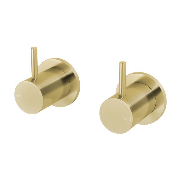 PHOENIX VIVID SLIMLINE WALL TOP ASSEMBLIES EXTENDED SPINDLES BRUSHED GOLD
