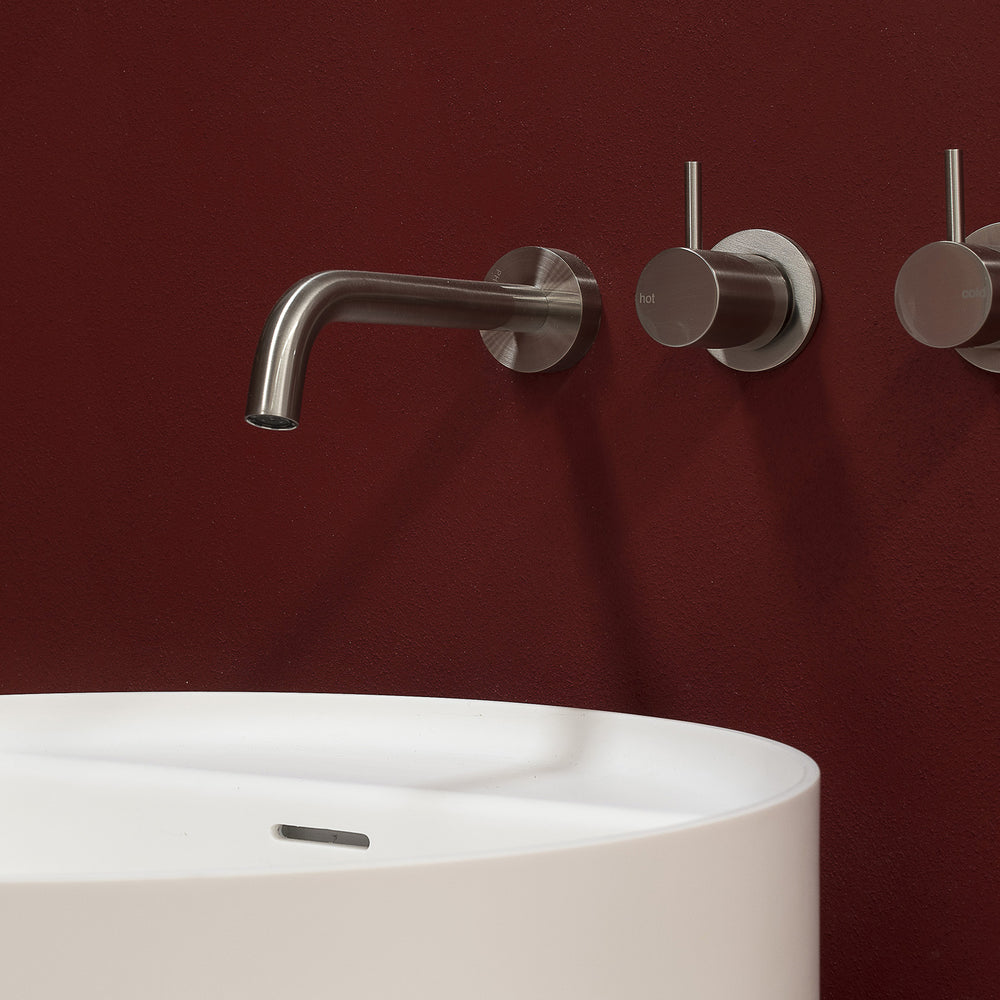 PHOENIX VIVID SLIMLINE LEAD FREE WALL TOP ASSEMBLIES EXTENDED SPINDLES BRUSHED NICKEL