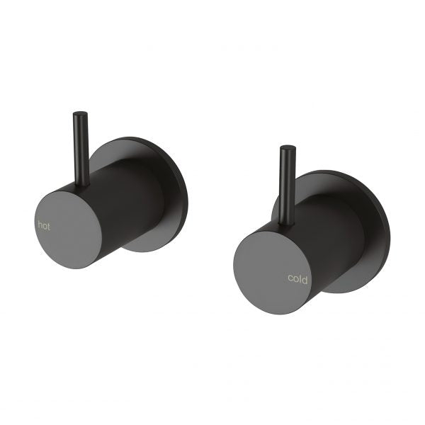 PHOENIX VIVID SLIMLINE LEAD FREE WALL TOP ASSEMBLIES EXTENDED SPINDLES MATTE BLACK