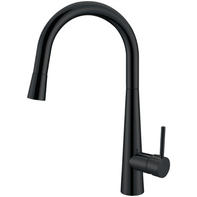 OTTI BISTRO PULL-OUT KITCHEN AND LAUNDRY SINK MIXER 420MM MATTE BLACK