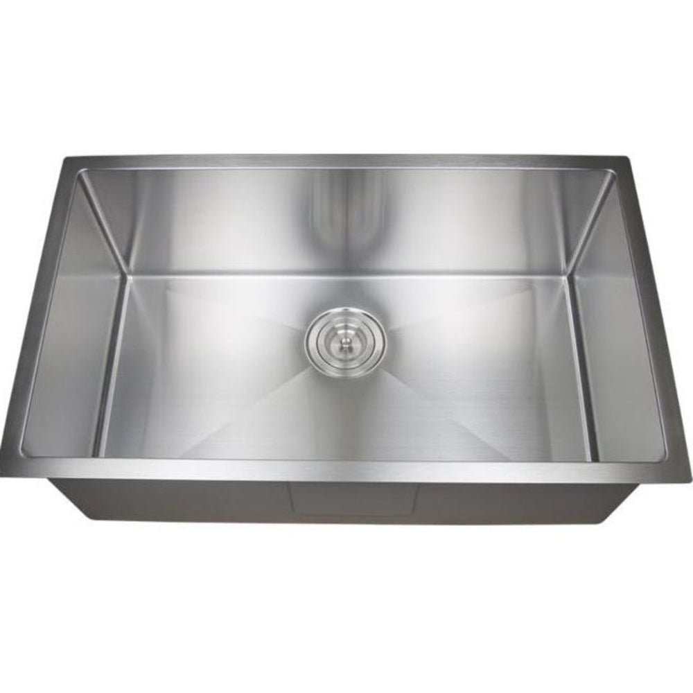 POSEIDON HANDMADE SINGLE BOWL TOP / UNDERMOUNT KITCHEN SINK STAINLESS STEEL 750MM