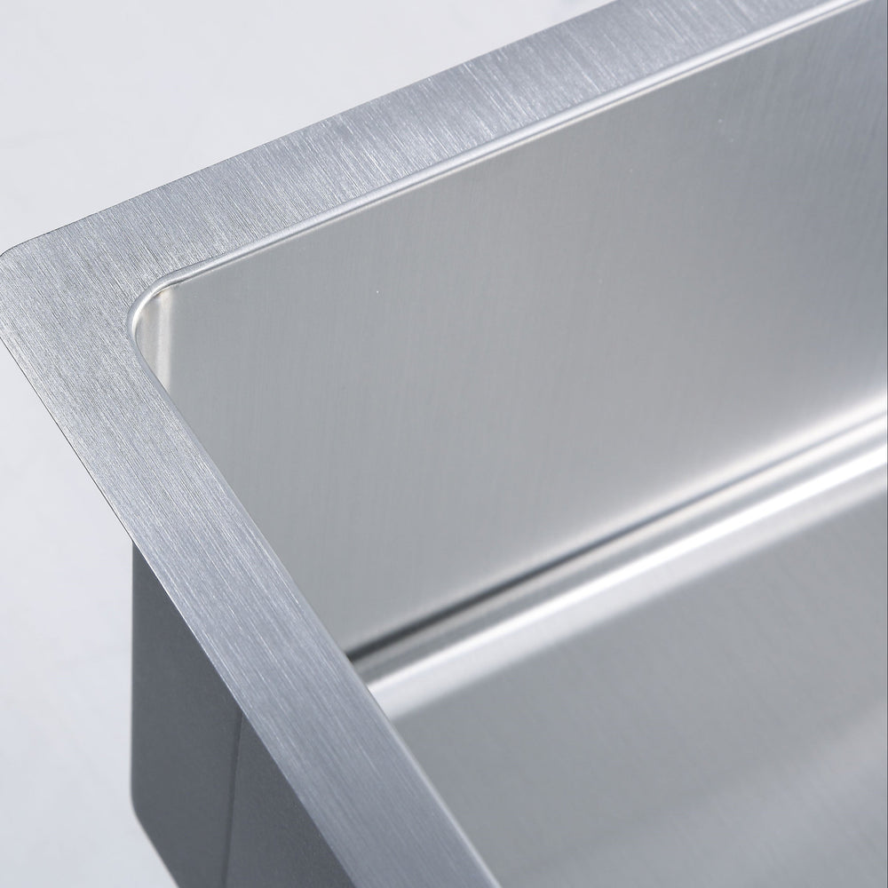 POSEIDON HANDMADE SINGLE BOWL TOP / UNDERMOUNT KITCHEN SINK STAINLESS STEEL 750MM