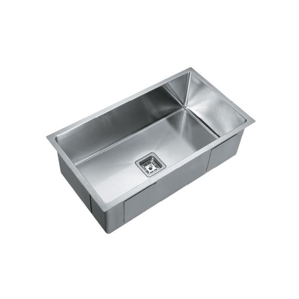 POSEIDON HANDMADE SINGLE BOWL TOP / UNDERMOUNT KITCHEN SINK STAINLESS STEEL 810MM