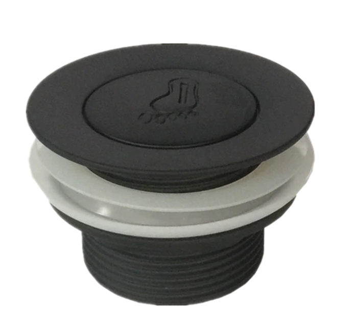 POSEIDON BATHTUB POP-UP WASTE NON-OVERFLOW MATTE BLACK 40MM