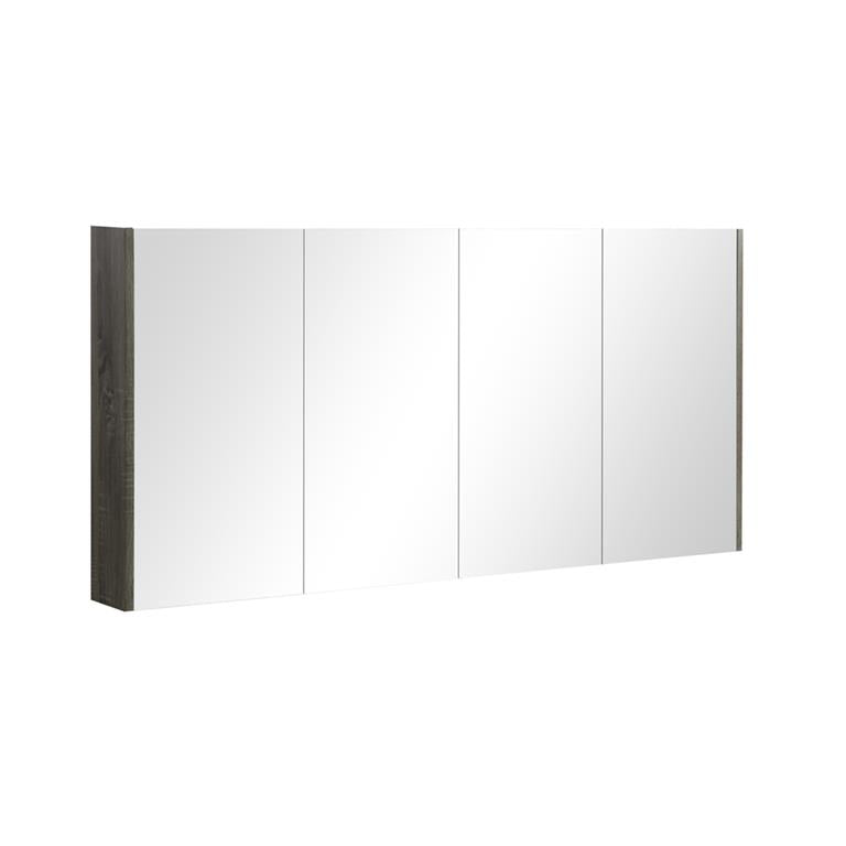 POSEIDON QUBIST DARK GREY MIRROR SHAVING CABINET 1500X720MM