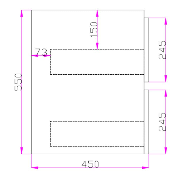 POSEIDON QUBIST DARK OAK 750MM WALL HUNG VANITY