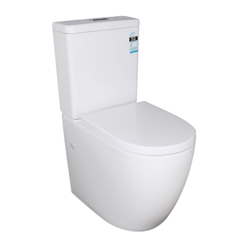 POSEIDON ELVERA BACK TO WALL TOILET SUITE GLOSS WHITE