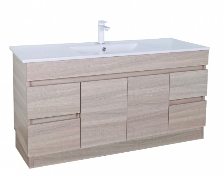 POSEIDON EVIE OAK 1500MM SINGLE BOWL FLOOR STANDING VANITY