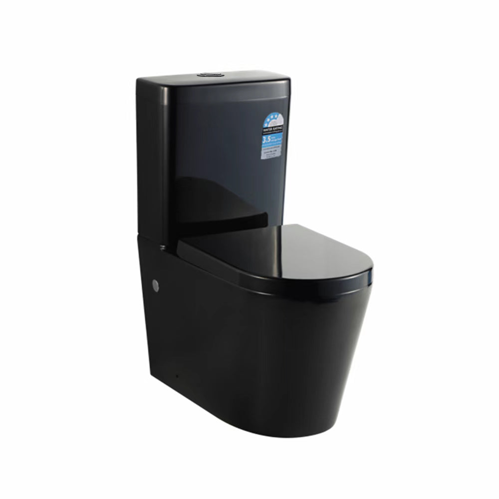 POSEIDON KASEY BACK TO WALL TOILET SUITE GLOSS BLACK