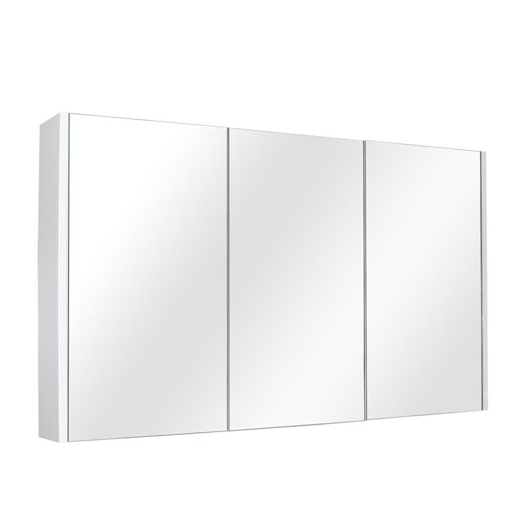 POSEIDON QUBIST MATTE WHITE MIRROR SHAVING CABINET 1200X720MM