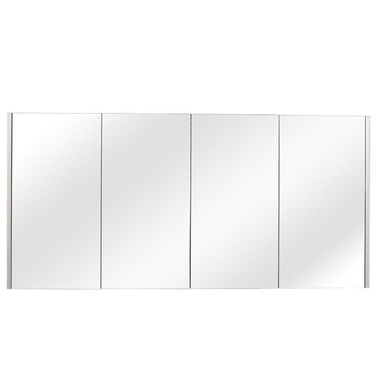 POSEIDON QUBIST MATTE WHITE MIRROR SHAVING CABINET 1500X720MM