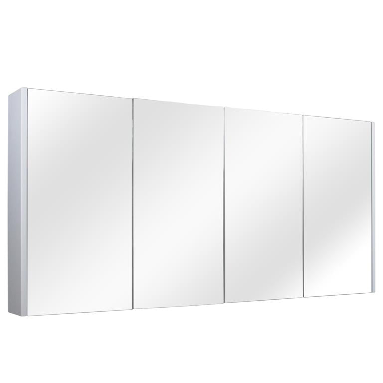 POSEIDON QUBIST MATTE WHITE MIRROR SHAVING CABINET 1500X720MM