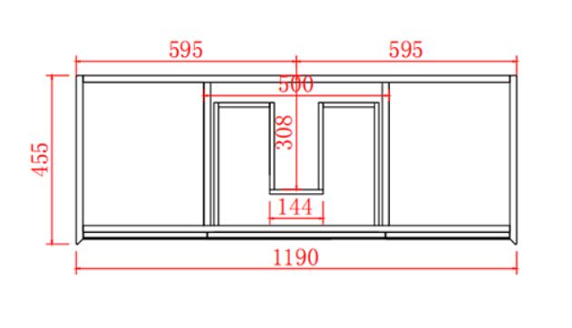 POSEIDON PETRA MATTE WHITE AND MATTE BLACK 1200MM SINGLE BOWL WALL HUNG VANITY