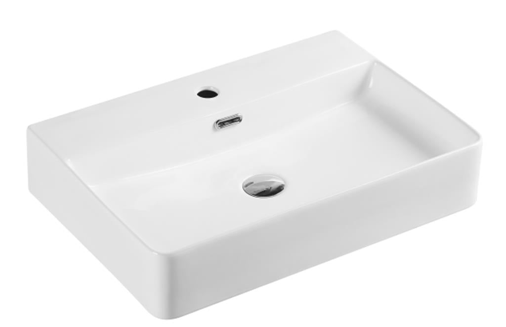 POSEIDON WALL HUNG / ABOVE COUNTER BASIN GLOSS WHITE 600MM