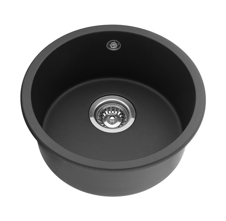POSEIDON QUARTZ UNDERMOUNT KITCHEN SINK MATTE BLACK