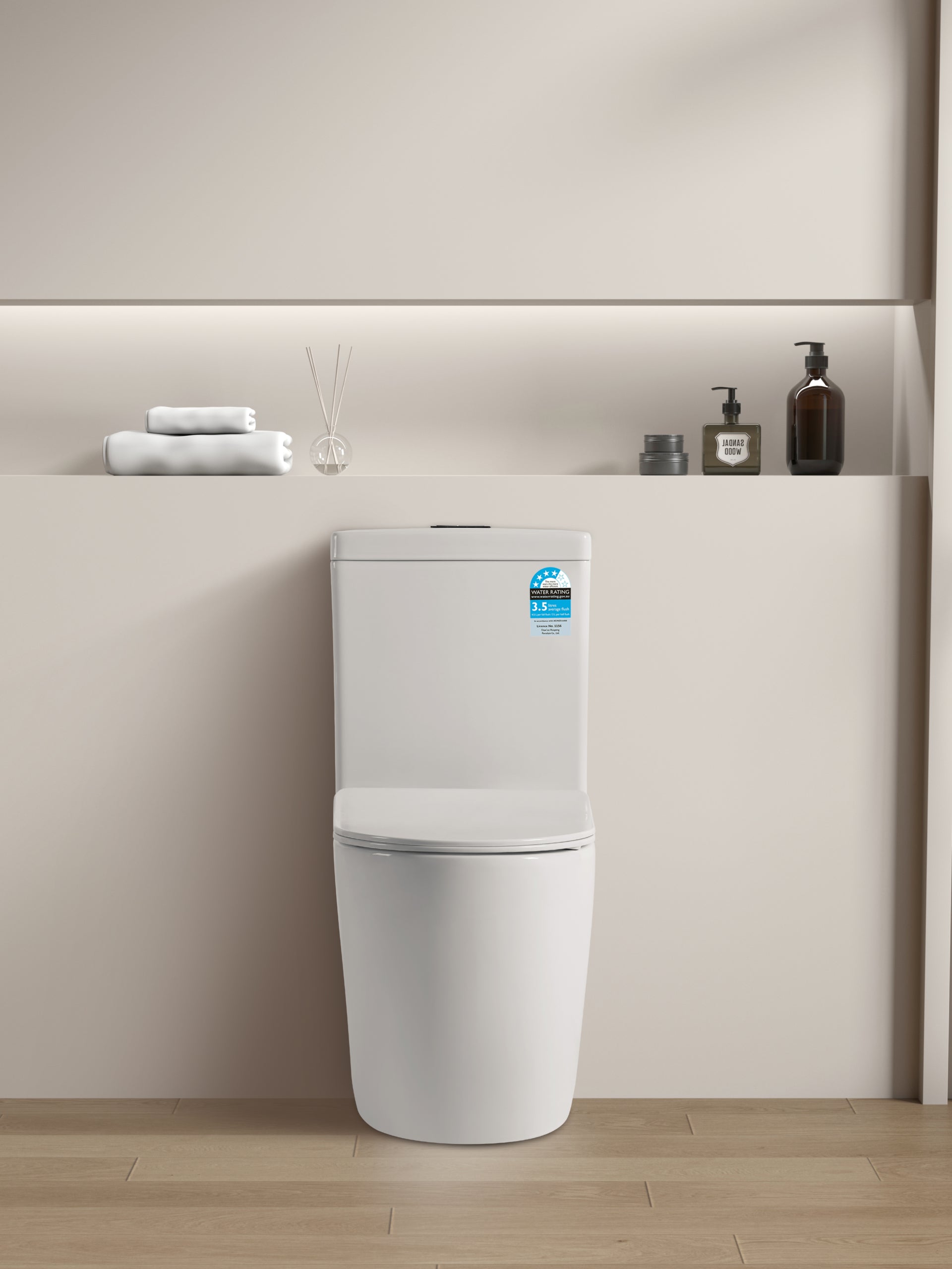 POSEIDON VEDA BTW TOILET SUITE GLOSS WHITE