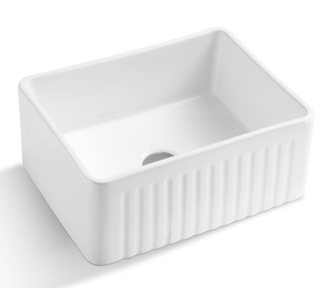 POSEIDON FERMENTALE CERAMIC KITCHEN SINK WHITE 615MM