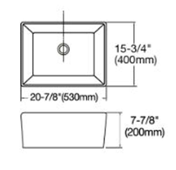 POSEIDON FERMENTALE CERAMIC KITCHEN SINK WHITE 530MM