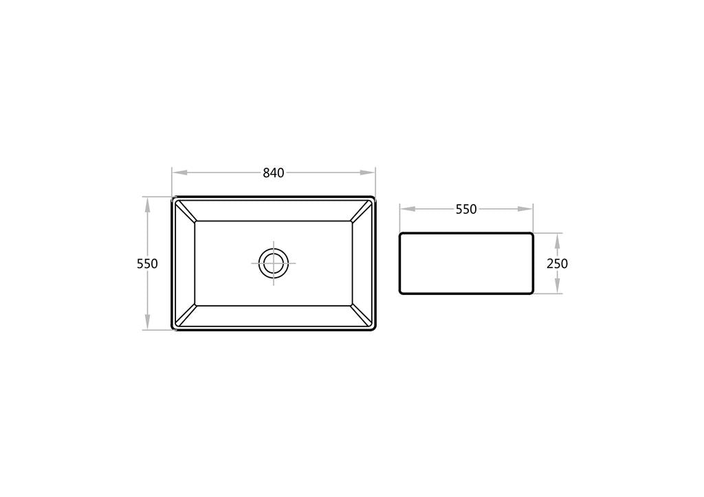 POSEIDON FERMENTALE CERAMIC KITCHEN SINK WHITE 840MM