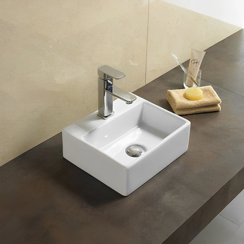 POSEIDON WALL HUNG / ABOVE COUNTER BASIN GLOSS WHITE