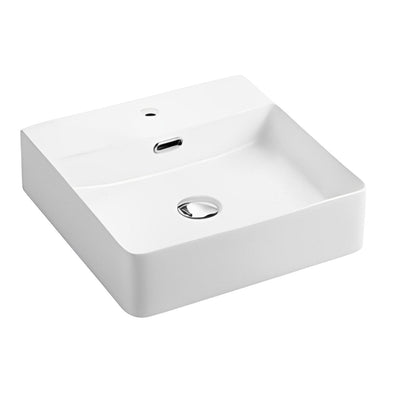POSEIDON FINE CERAMIC BASIN MATTE WHITE 420MM