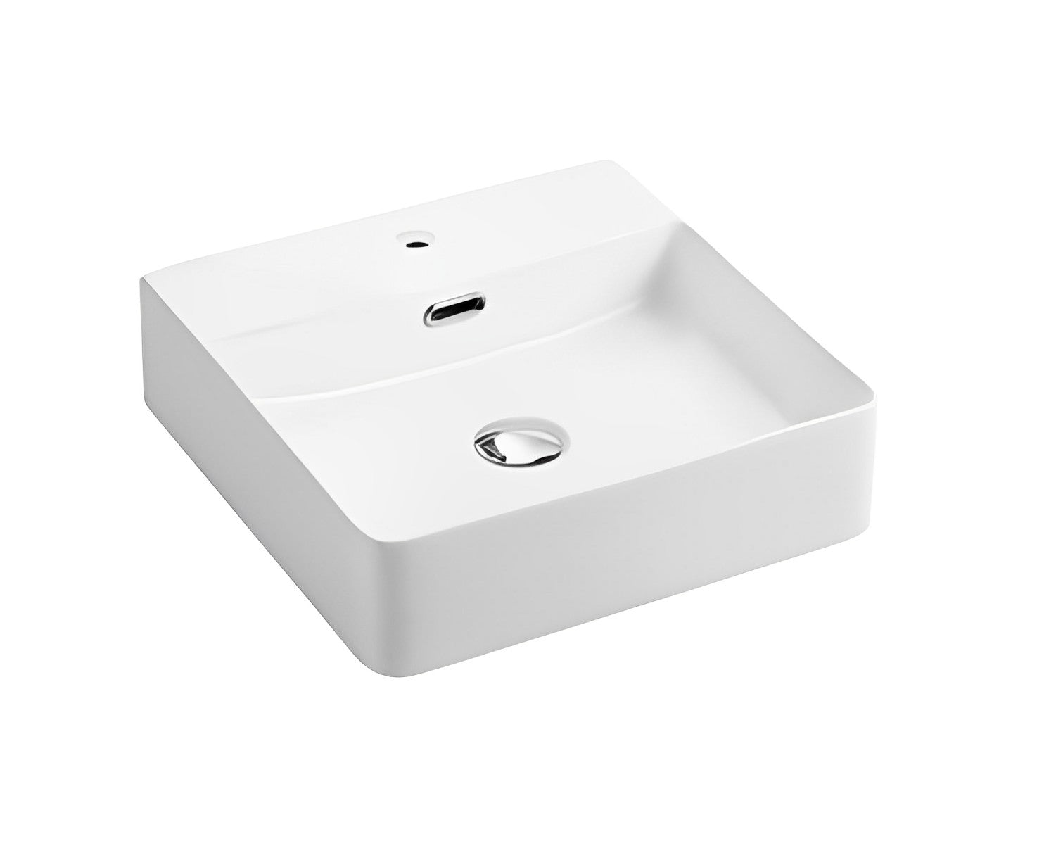 POSEIDON FINE CERAMIC BASIN MATTE WHITE 425MM